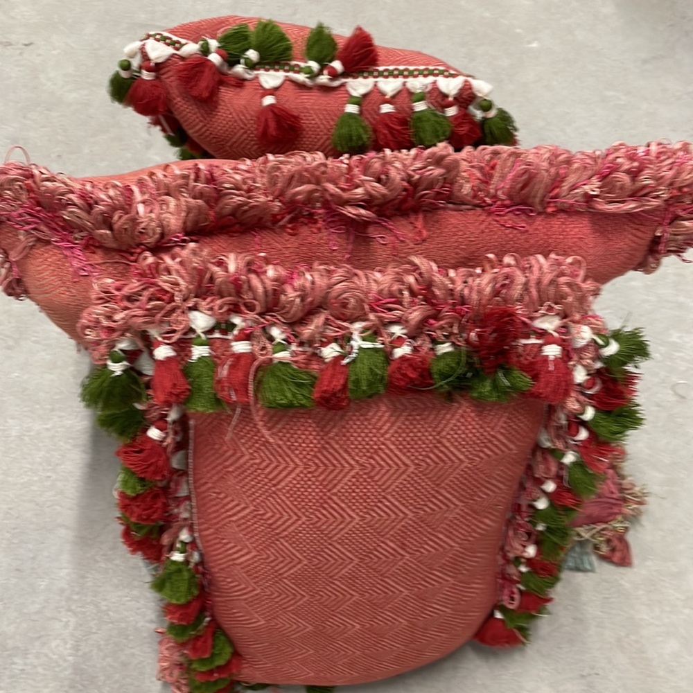 Bundle of 5 sofa cushions feather filled